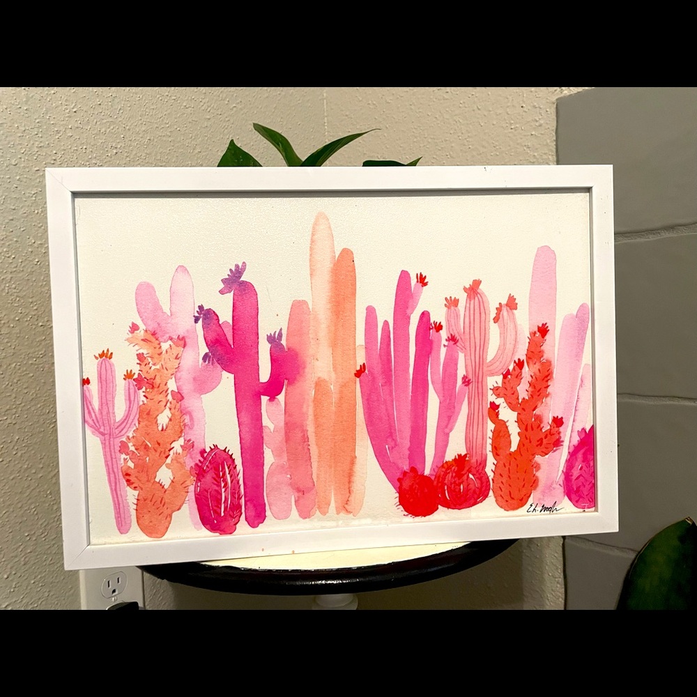 Pink Cactus Wall Hanging lightweight